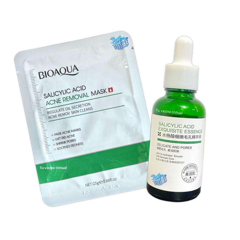 BIOAQUA - Serum Acido Salicilico + Velo antiacné de acido salicílico Bioaqua