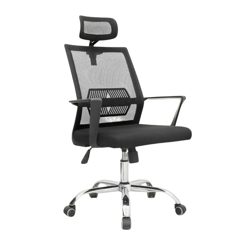 BONNO - Silla Ejecutiva Giratoria Lyn Con Cabecero Bonno Moderna Color Negro