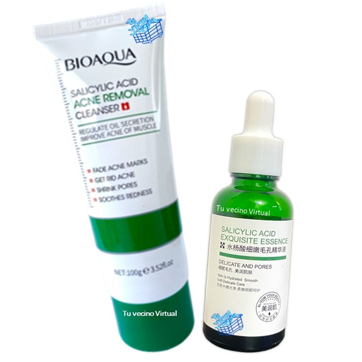 BIOAQUA - Serum Acido Salicilico + Jabon Facial Acido Salicilico Todo Tipo De Piel