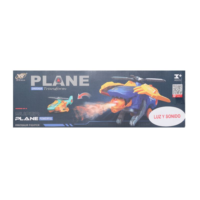 JUGUETELANDIA - Helicoptero Dinosaurio Pilas Luz Y Sonidos Caja