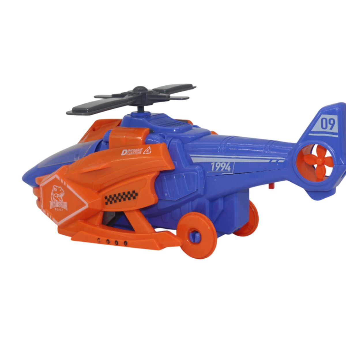 JUGUETELANDIA - Helicoptero Dinosaurio Pilas Luz Y Sonidos Caja