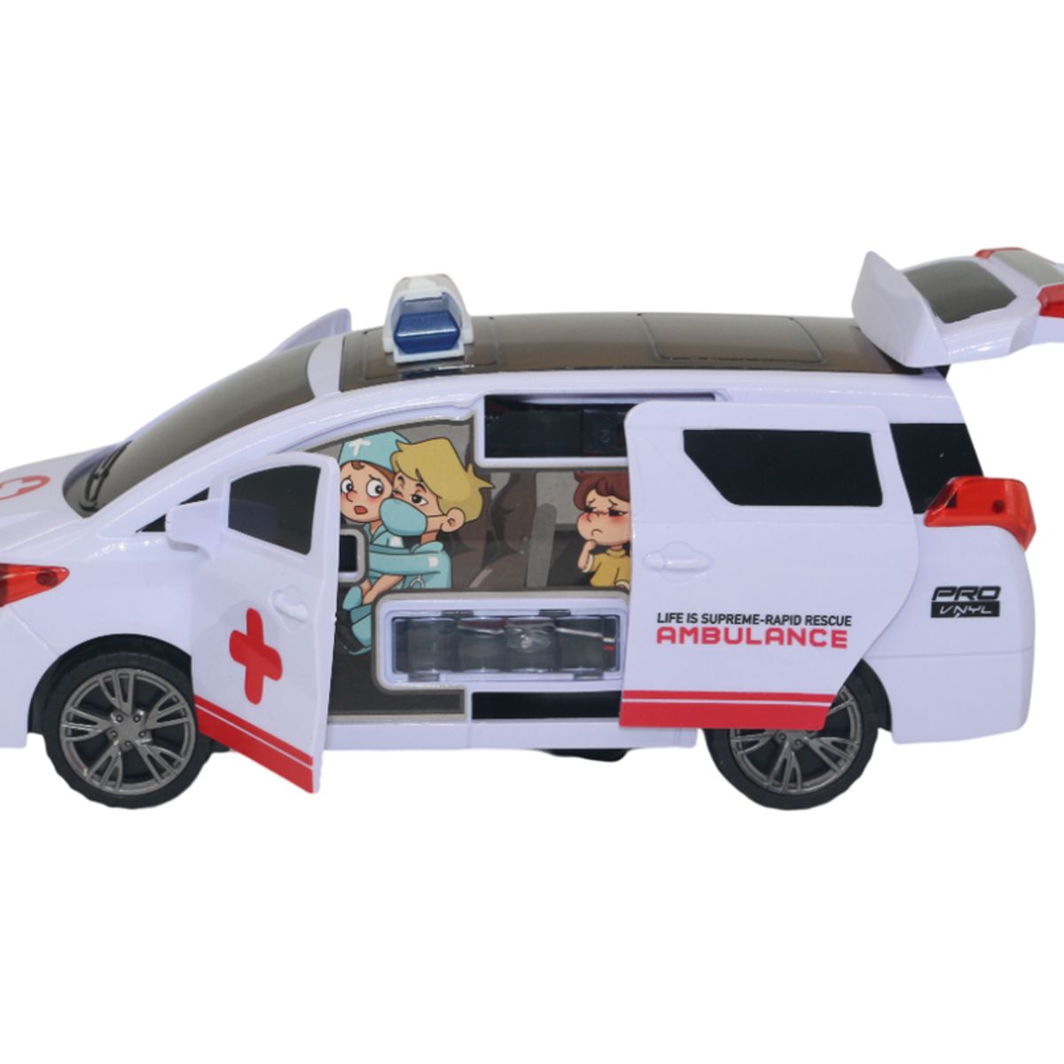 JUGUETELANDIA - Ambulancia Power Luz Y Sonido Pilas Caja