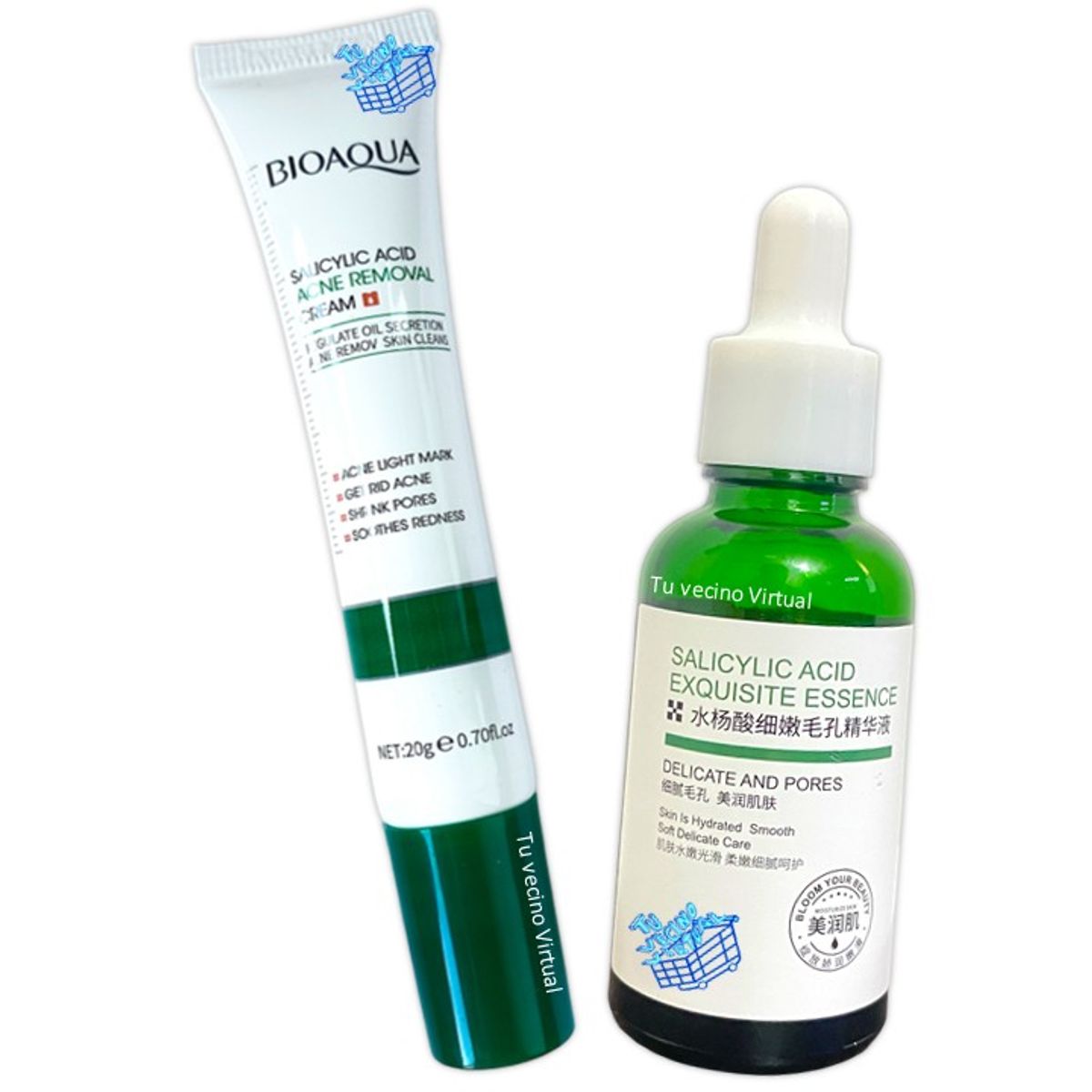 BIOAQUA - Serum Acido Salicilico + Crema Antiacné de ácido Salicílico