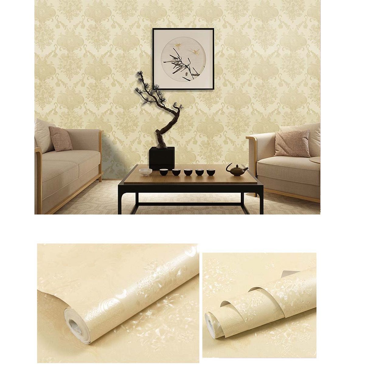 GENERAL - Papel Vinilo Adhesivo De 10 M X 45 Cm Beige