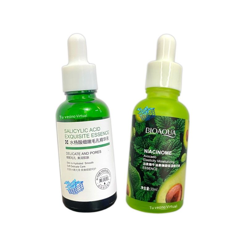 BIOAQUA - Serum Acido Salicilico + Serum aguacate niacinamida BIOAQUA
