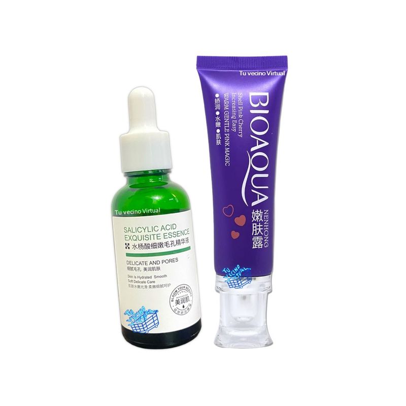 BIOAQUA - Serum Acido Salicilico +  BIOAQUA - CREMA ACLARANTE Y DESPIGMENTANTE