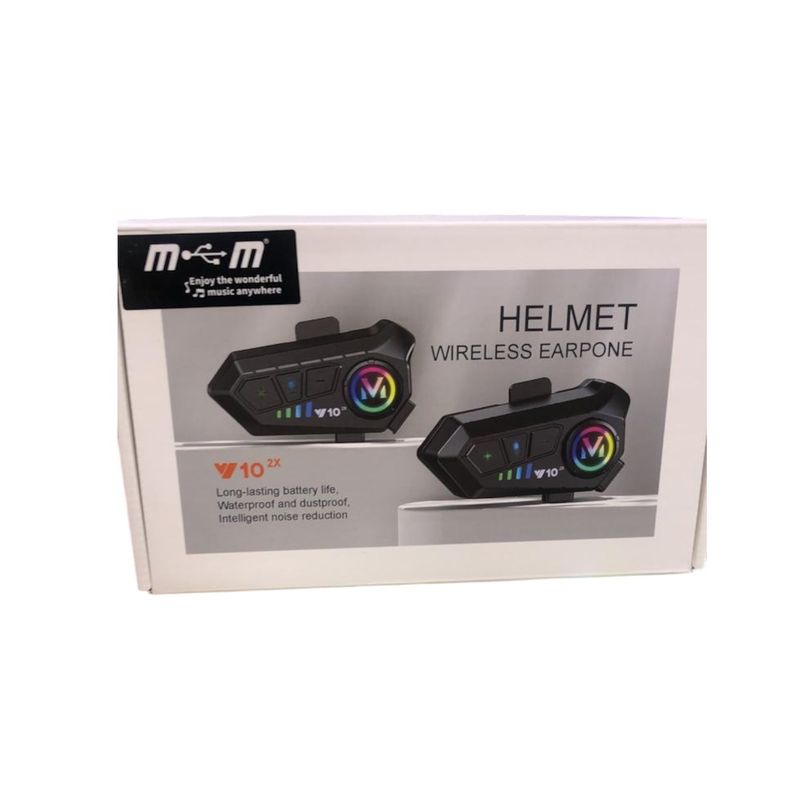 GENERICO - Sistema De Intercomunicador Inalámbrico Para Casco V10  Pack X2