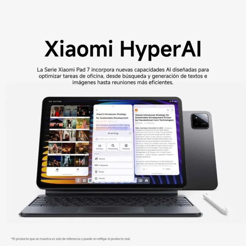 XIAOMI - Xiaomi Pad 7 11.2" Gray 8GB RAM 256GB ROM Tablet Android Wi-Fi 6E Bluetooth 5.4