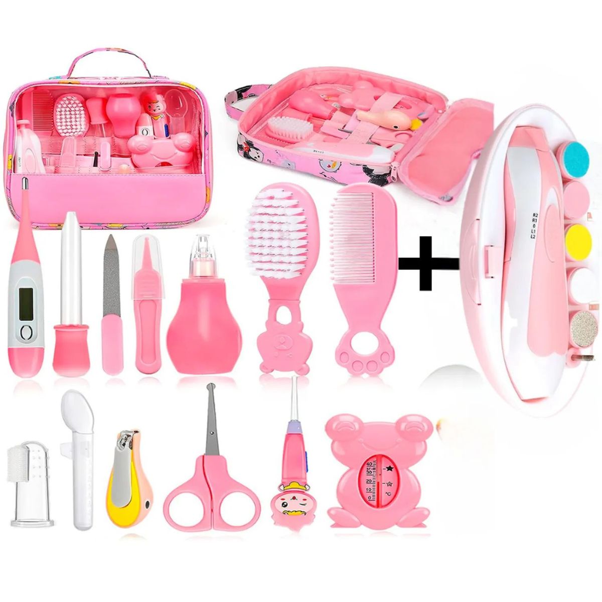 GENERICO - Kit de aseo para bebé Recién Nacido + lima Nuevo Rosa