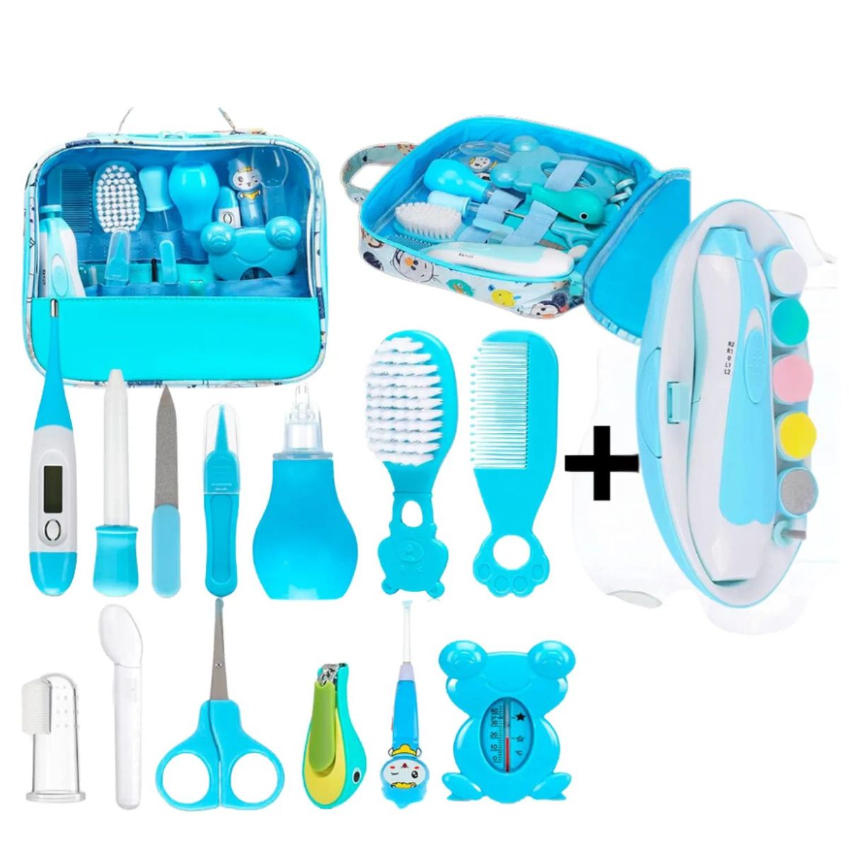 GENERICO - Kit de aseo para bebé Recién Nacido + Lima Nuevo Azul