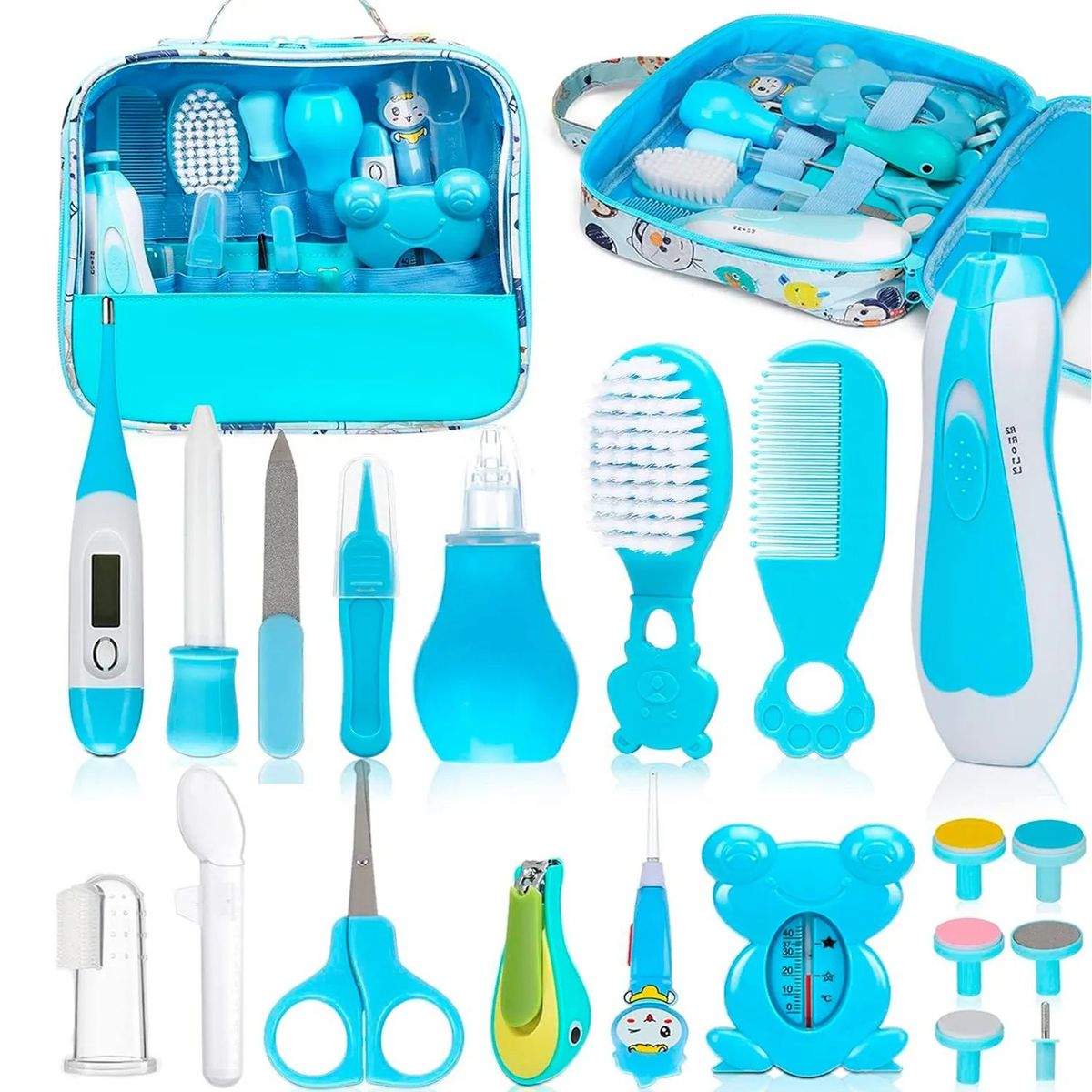 GENERICO - Kit de aseo para bebé Recién Nacido + Lima Nuevo Azul