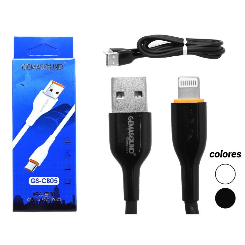 GENERICO - Cable 1m Cargador Para iPhone Color Blanco