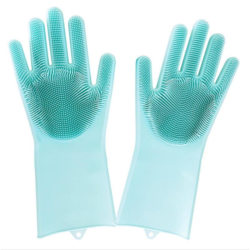 GENERAL - Guantes De Silicona Lavaplatos Antideslizante Verde Menta