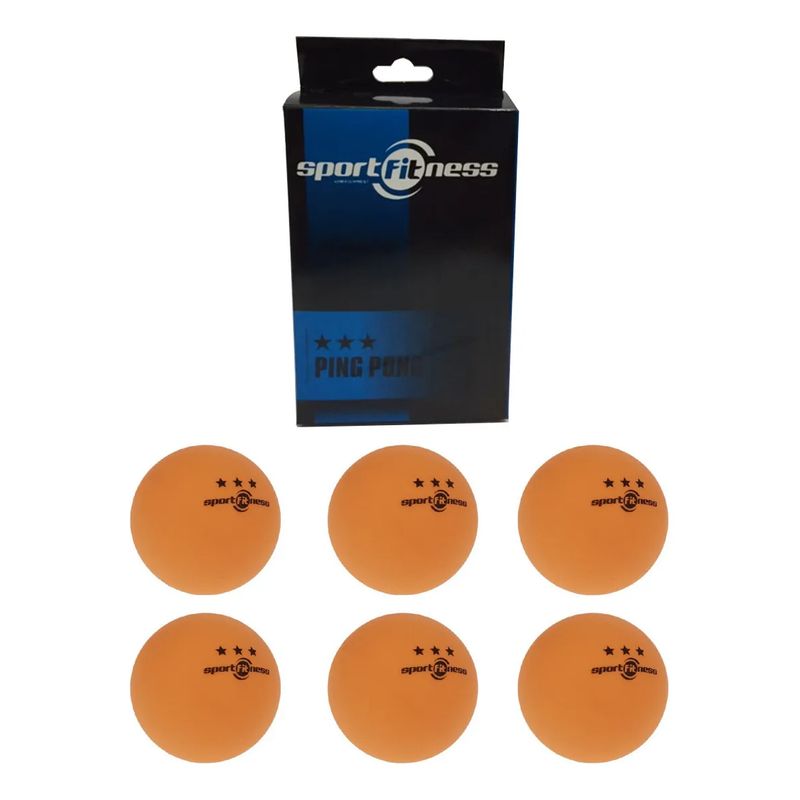 SPORTFITNESS - Pelotas Bolas Ping Pong Sportfitness Caja 6 Bolas Tenis Mesa