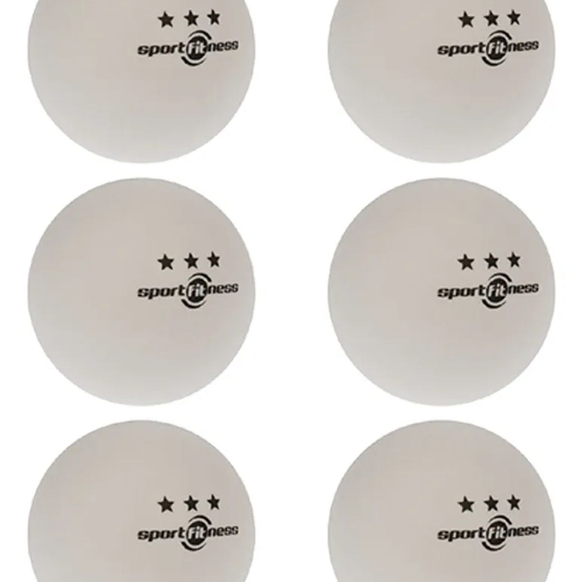 SPORT FITNESS - Pelotas Bolas Ping Pong Sportfitness Caja 6 Bolas Tenis Mesa