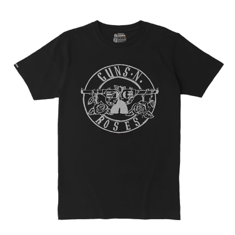 CREACIONES NU CROWN - Camiseta Guns N Roses Estampada Rock Algodón Hombre Negra Nu Crown