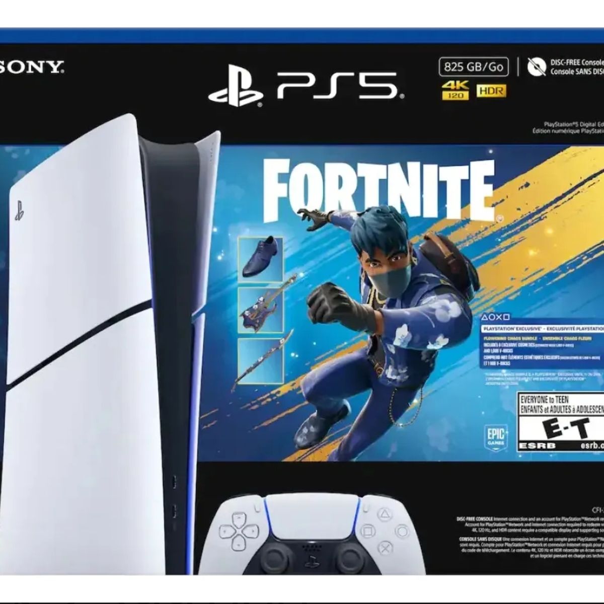 SONY - Playstation 5 Slim Edicion Digital + Paquete Fortnite