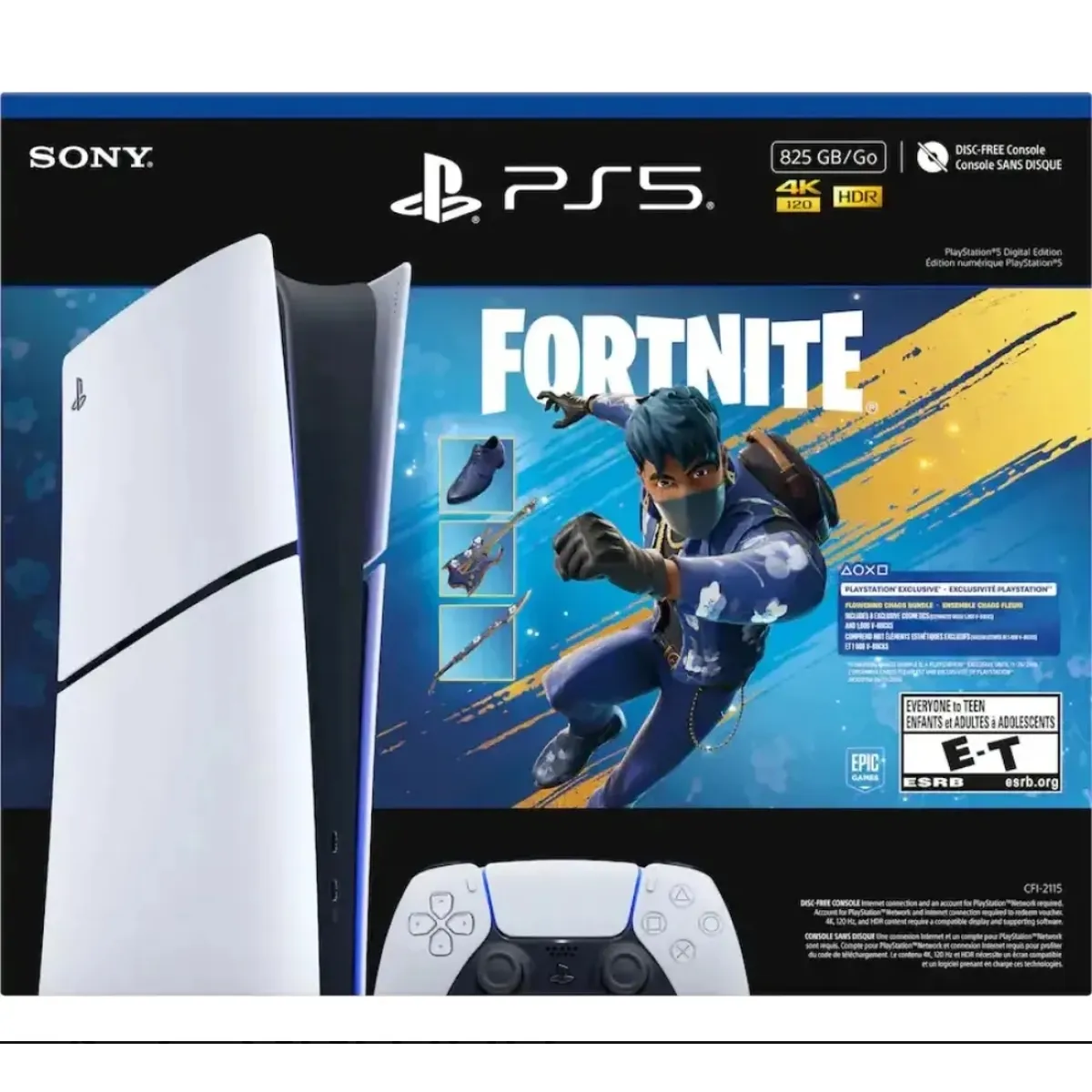 SONY - Playstation 5 Slim Edicion Digital + Paquete Fortnite
