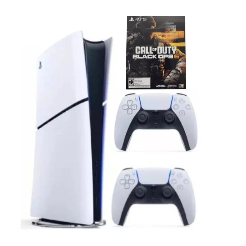 SONY - Playstation 5 Slim Edicion Digital 1 Tera + control adicional + Call Of Duty Black Ops 6