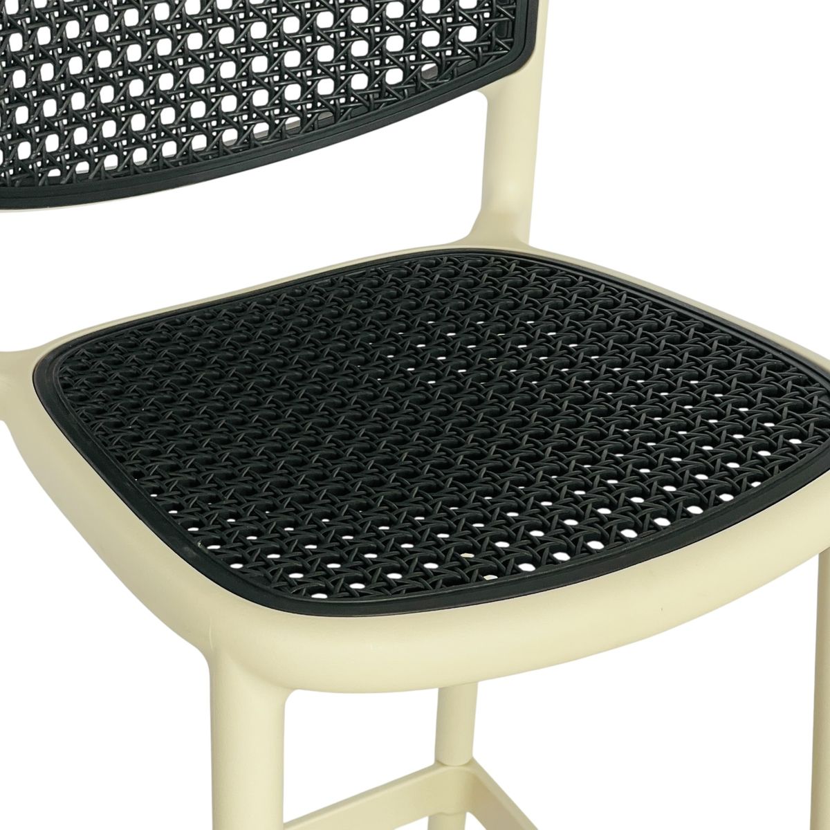 GENERICO - Silla Barra Verano Dos Alturas Color Blanco + Negro