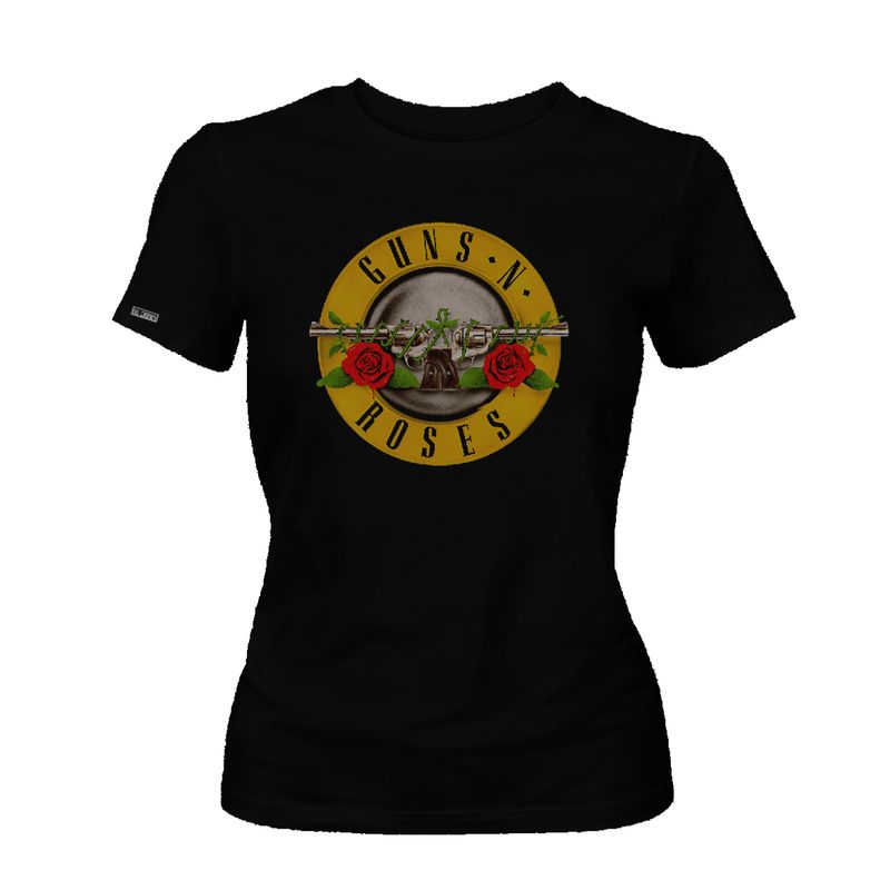 CREACIONES NU CROWN - Camiseta Dama Guns N Roses And Rock Metal Logo Original Nu Crown