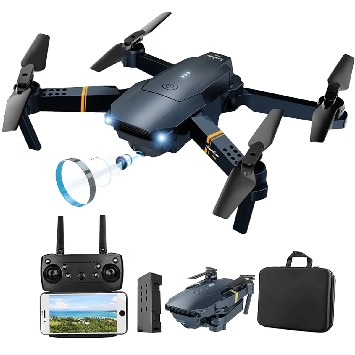 COLME TECHNOLOGY HOME - Drone Plegable Con Cámara Wifi 24g Fpv Control Altura 998w