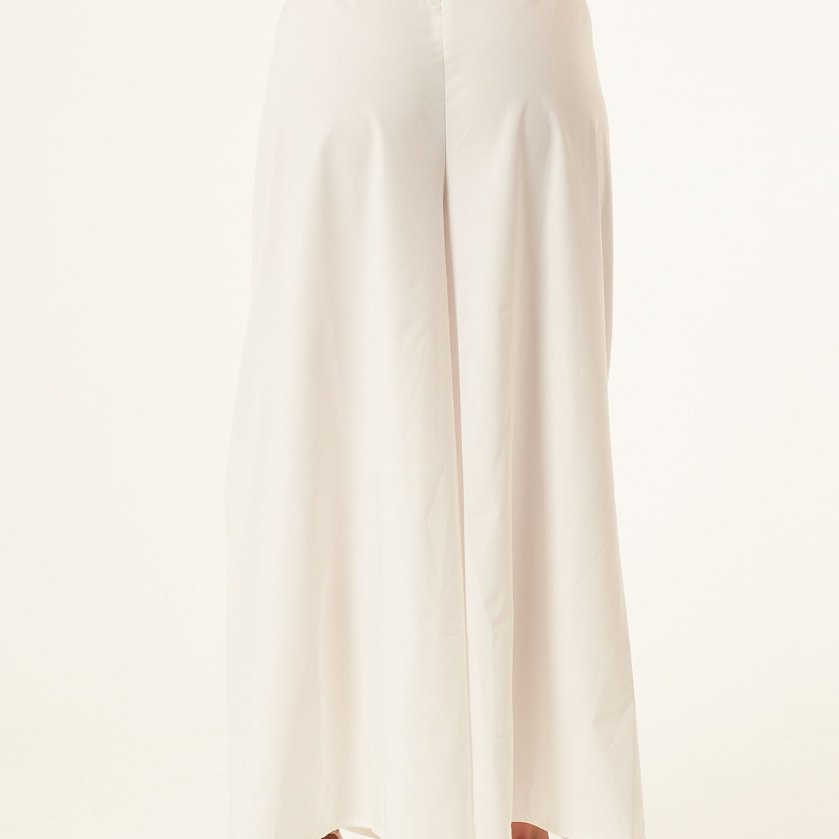 BELIFE - Pantalón blanco con aberturas para mujer