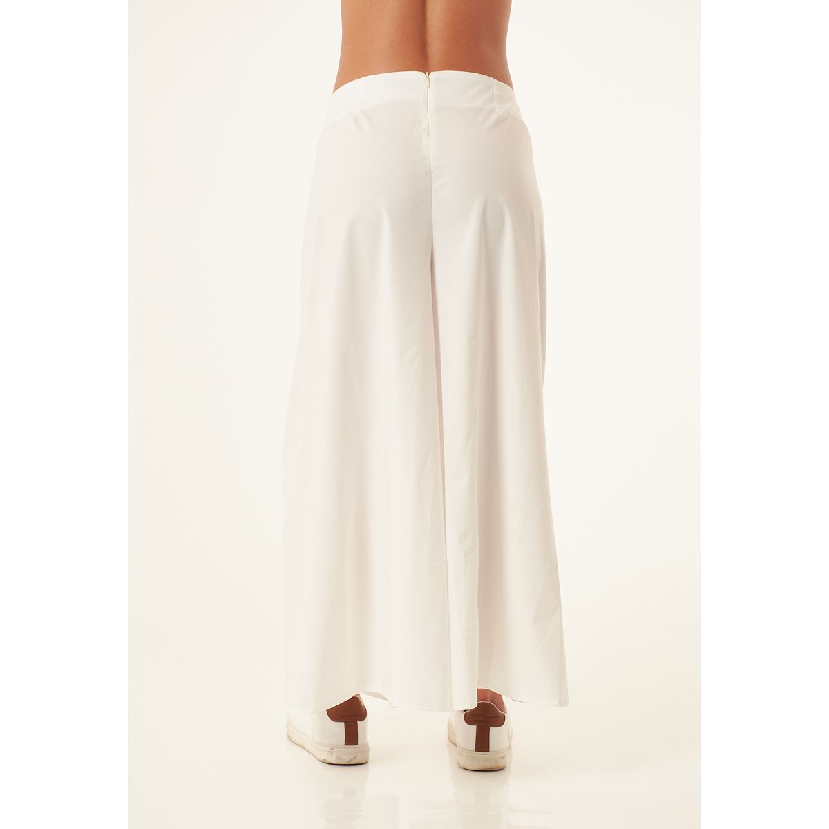 BELIFE - Pantalón blanco con aberturas para mujer