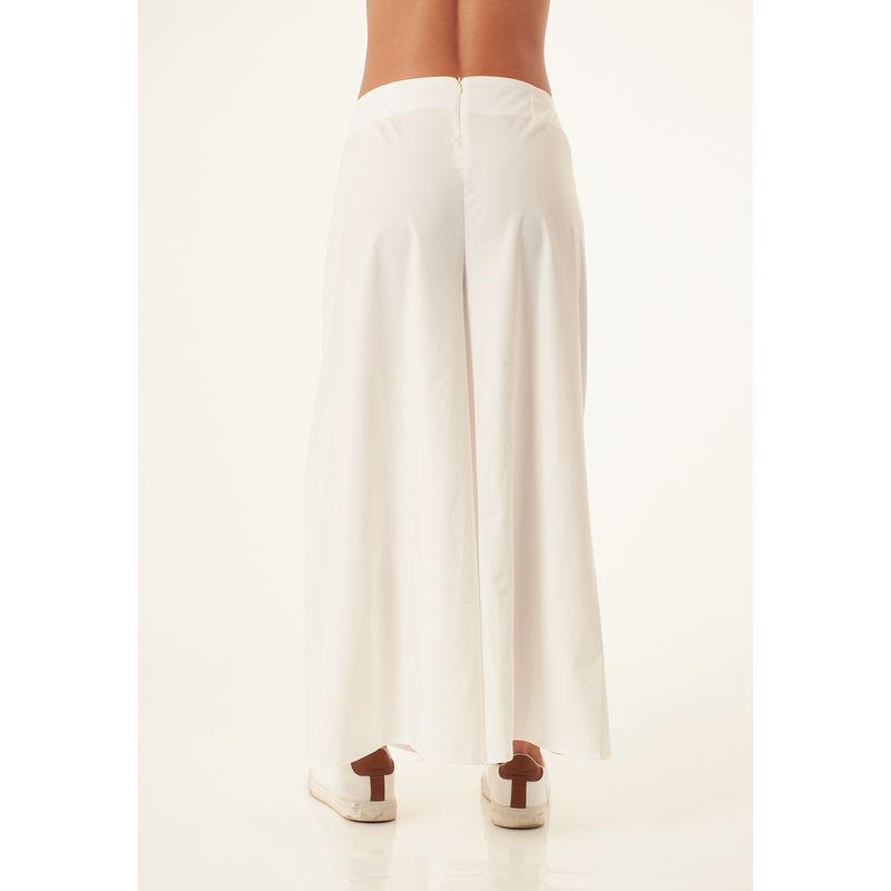 BELIFE - Pantalón blanco con aberturas para mujer