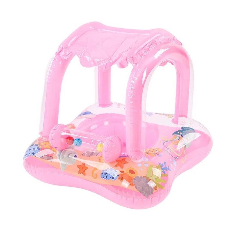 MUNDO BEBE - FLOTADOR BEBE NIÑA CON TECHO SONAJERO