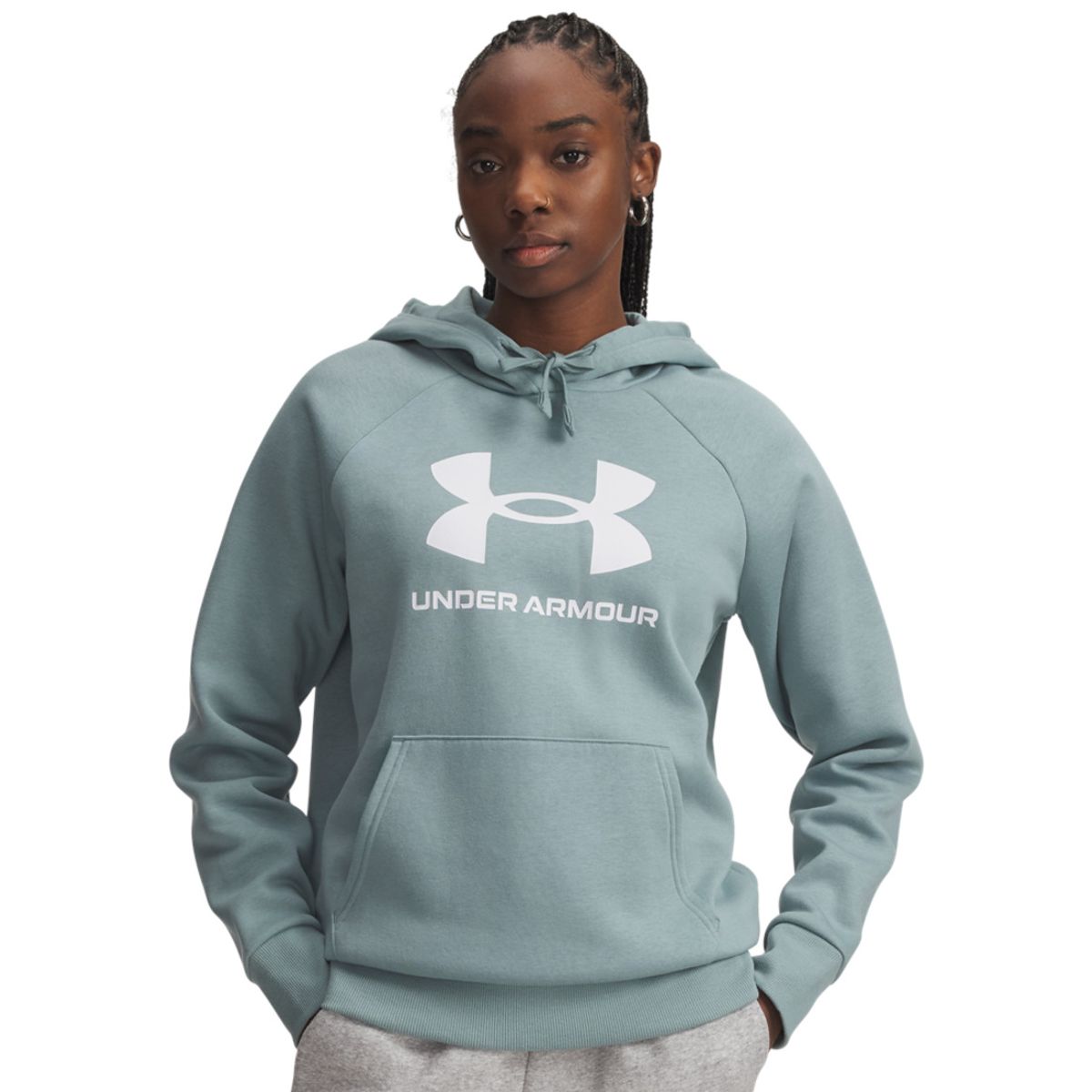 UNDER ARMOUR - Buzo Mujer Under Armour RIVL FLC BIG LOGO HD Verde UNDER ARMOUR