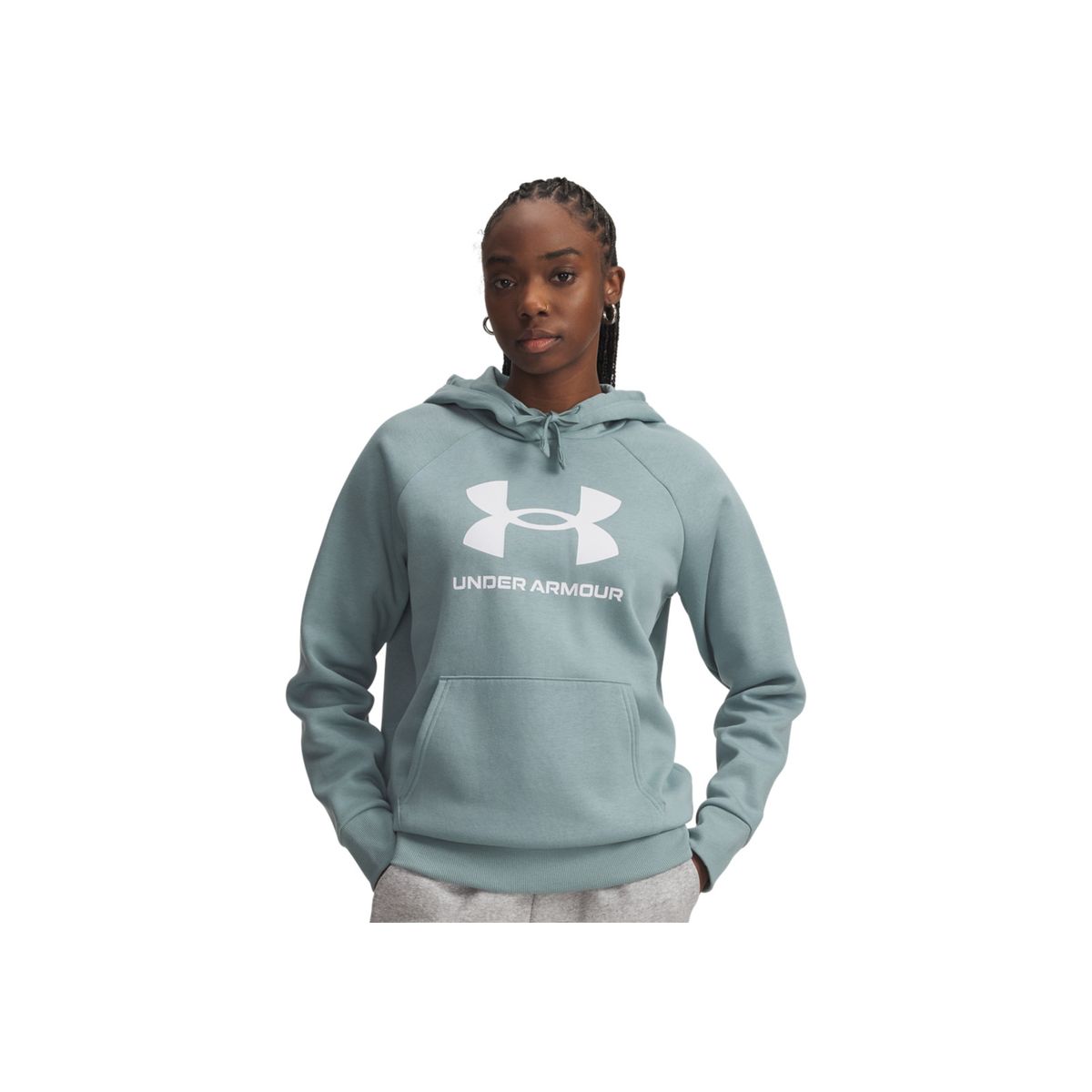 UNDER ARMOUR - Buzo Mujer Under Armour RIVL FLC BIG LOGO HD Verde UNDER ARMOUR