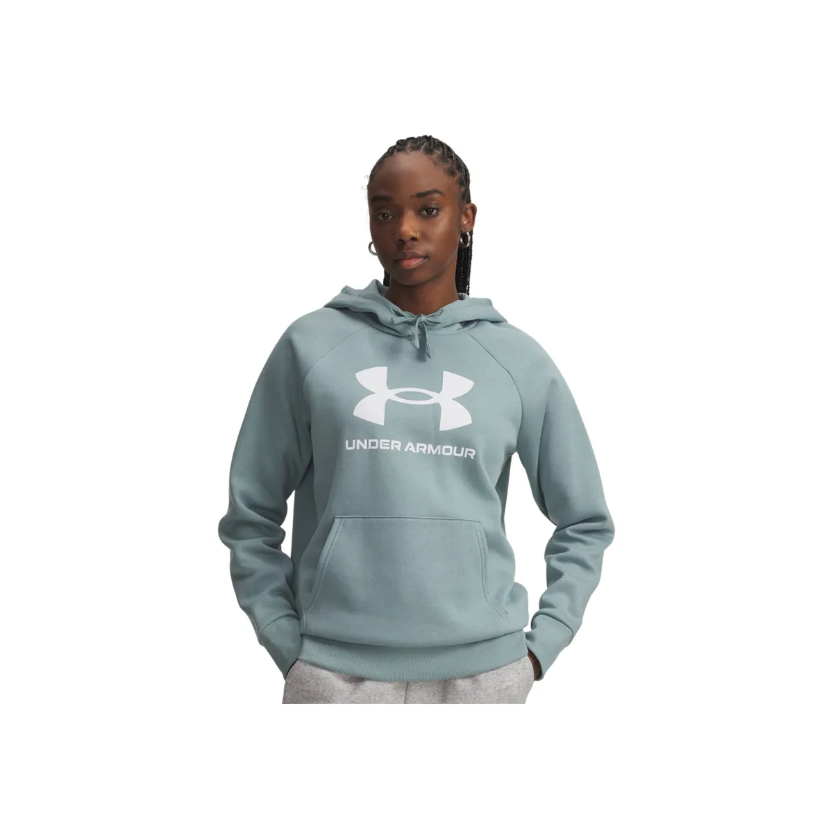 UNDER ARMOUR - Buzo Mujer Under Armour RIVL FLC BIG LOGO HD Verde UNDER ARMOUR