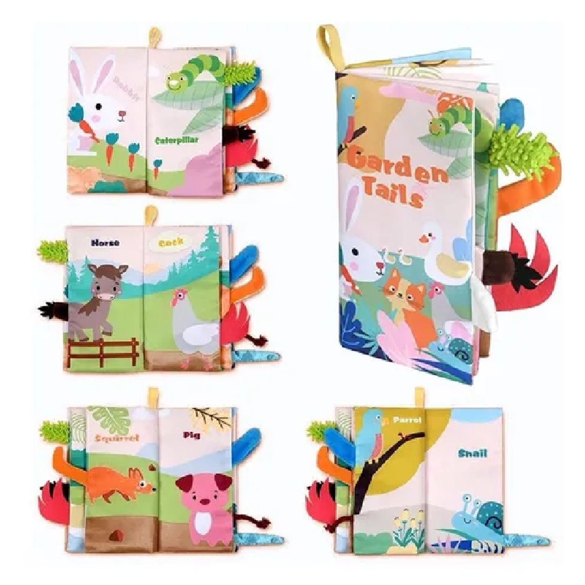 SIN ETIQUETAS - Libro de estimulación Temprana Garden Tails