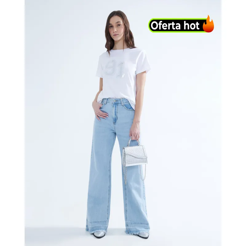 SEVEN SEVEN - Jean Para Mujer Wide-Leg Color Azul Medio Marca Seven Seven #28160849