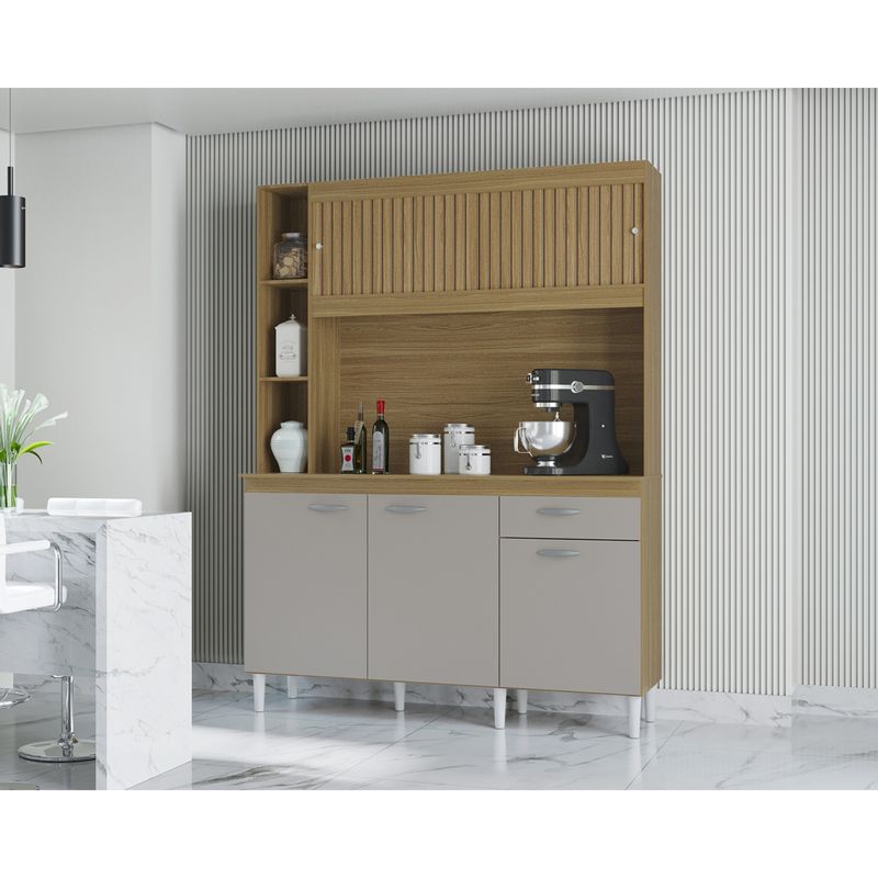 GENERICO - Alacena para Cocina Mueble Auxiliar Duda 140cm Acanalado