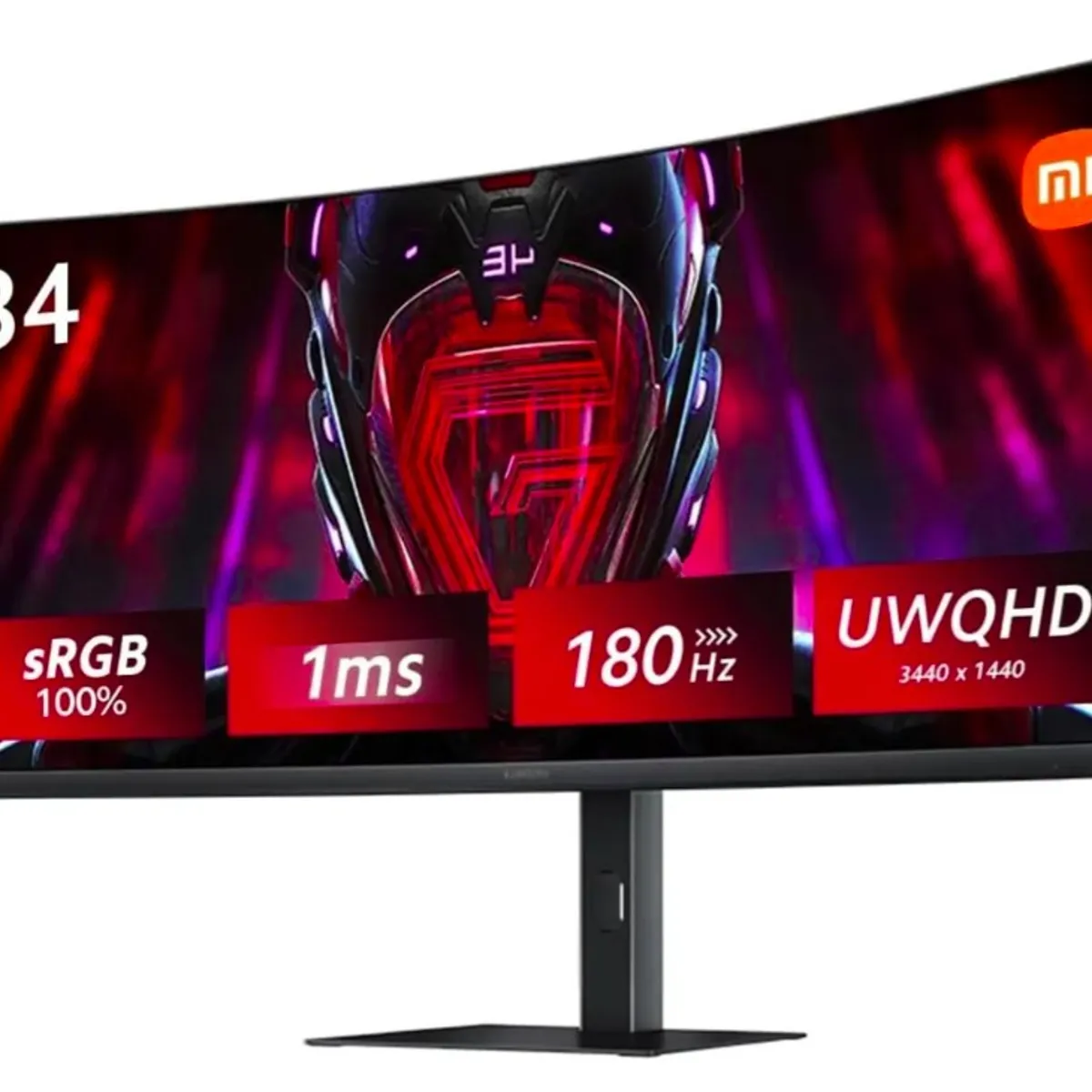 XIAOMI - Monitor Gamer Curvo Xiaomi G34WQi 34 UltraWide QHD 180Hz FreeSync