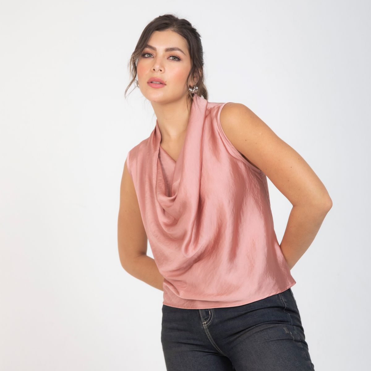 ADRISSA - Blusa Básica Marcela Escote Drapeado  Adrissa