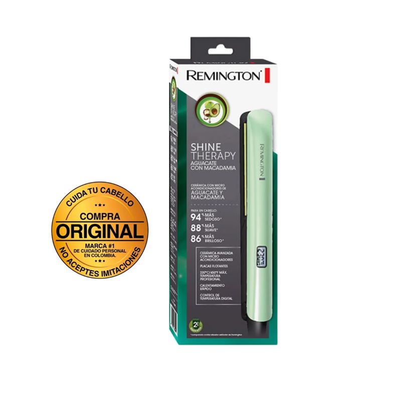 Plancha Alisadora de Cabello Remington Aguacate Con Macadamia