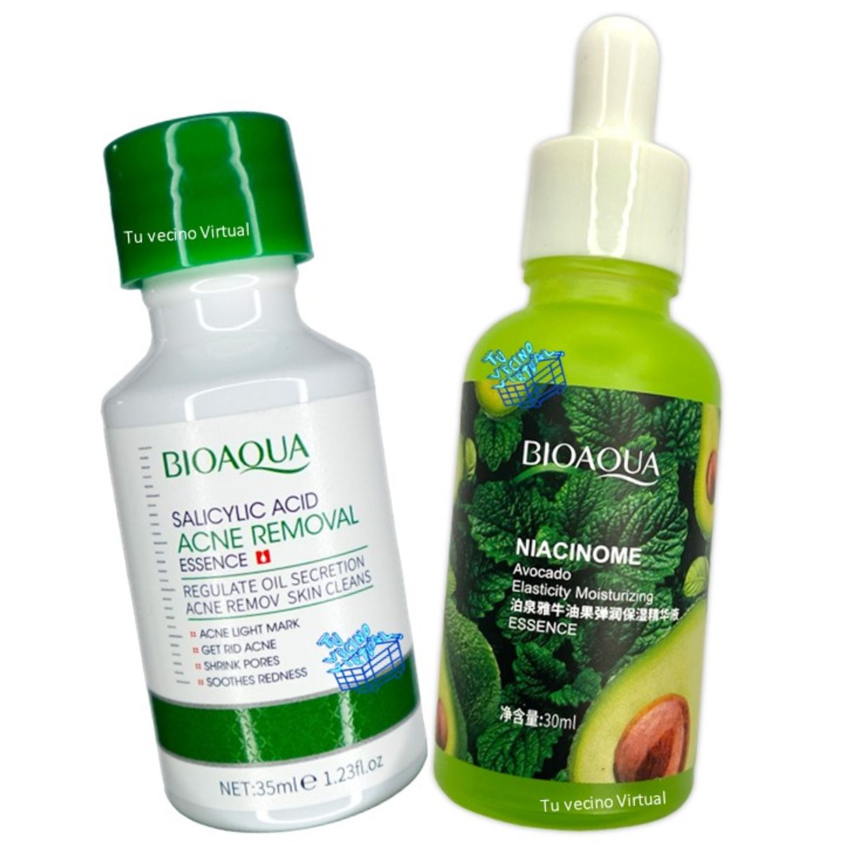 BIOAQUA - Suero de Acido Salicilico Bioaqua + Serum aguacate niacinamida BIOAQUA