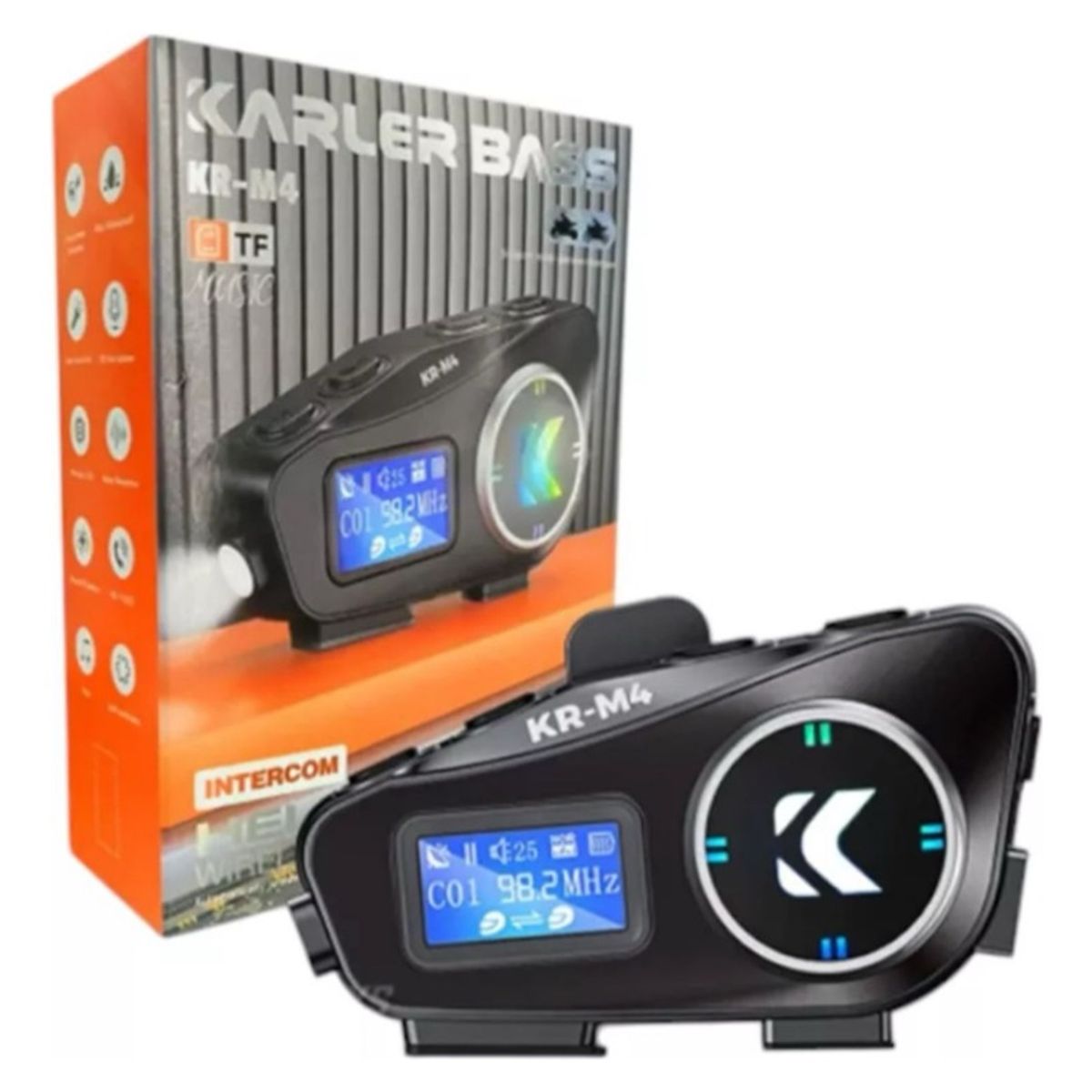 GENERICO - Intercomunicador Bluetooth para Casco de Moto KR-M4