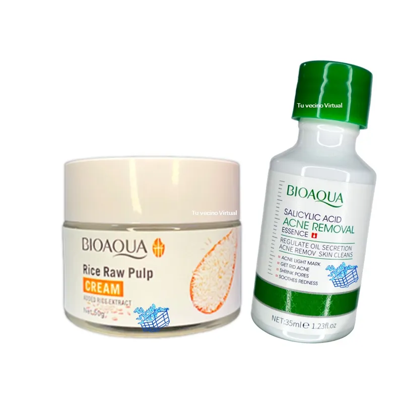 BIOAQUA - Suero de Acido Salicilico Bioaqua + Crema de Arroz BioaQua