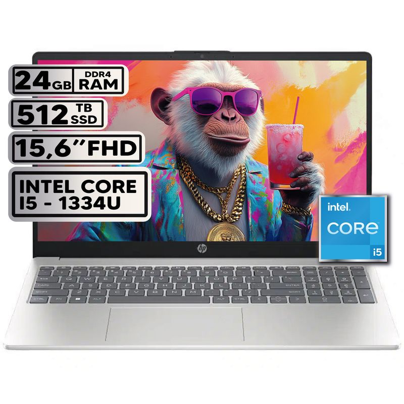 HP - PORTATIL HP INTEL CORE I5-1334U 24GB RAM  512GB SSD PANTALLA 15,6" FHD