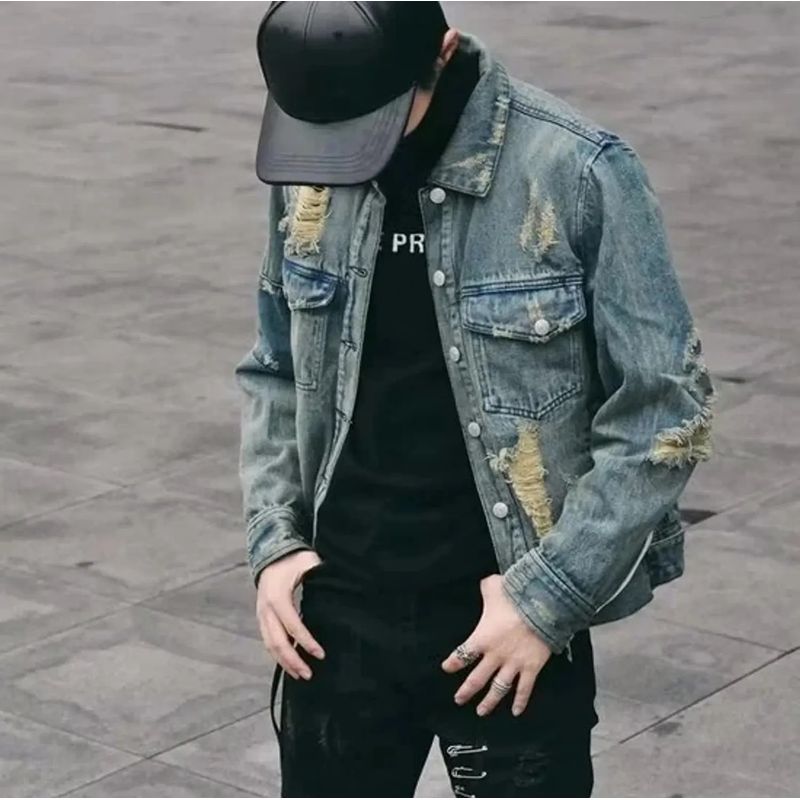 VANN - Chaqueta Denim Para Hombre Negro