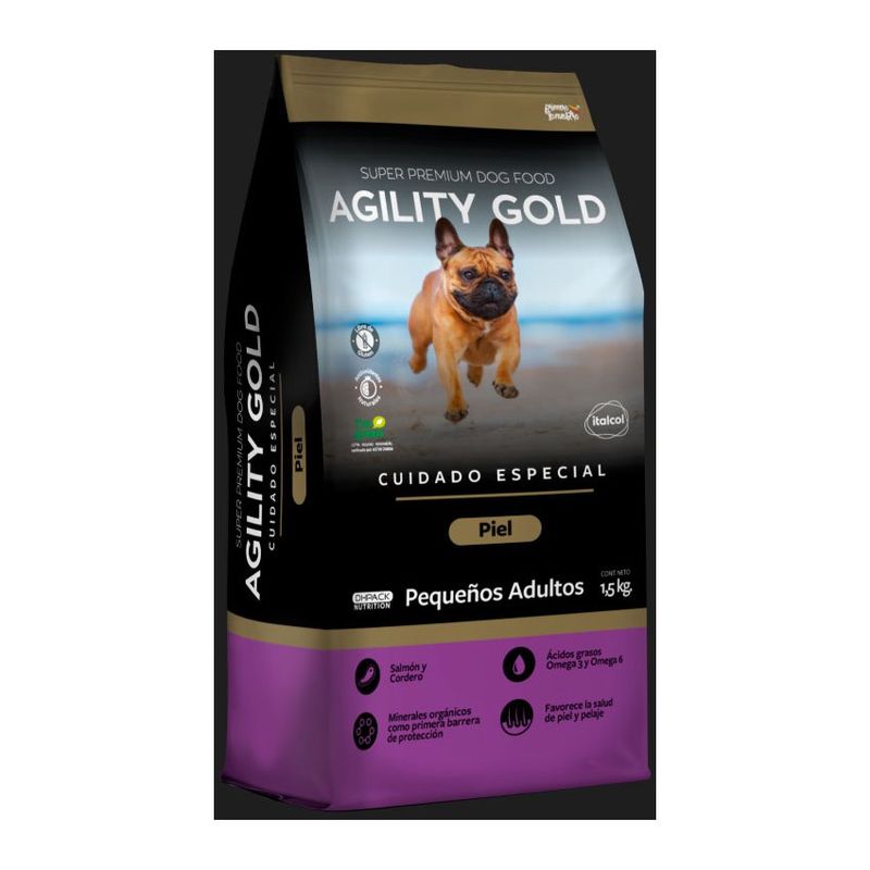 AGILITY GOLD - Agility Perros Adultos Razas Pequeñas Cuidado Piel 1.5 kg