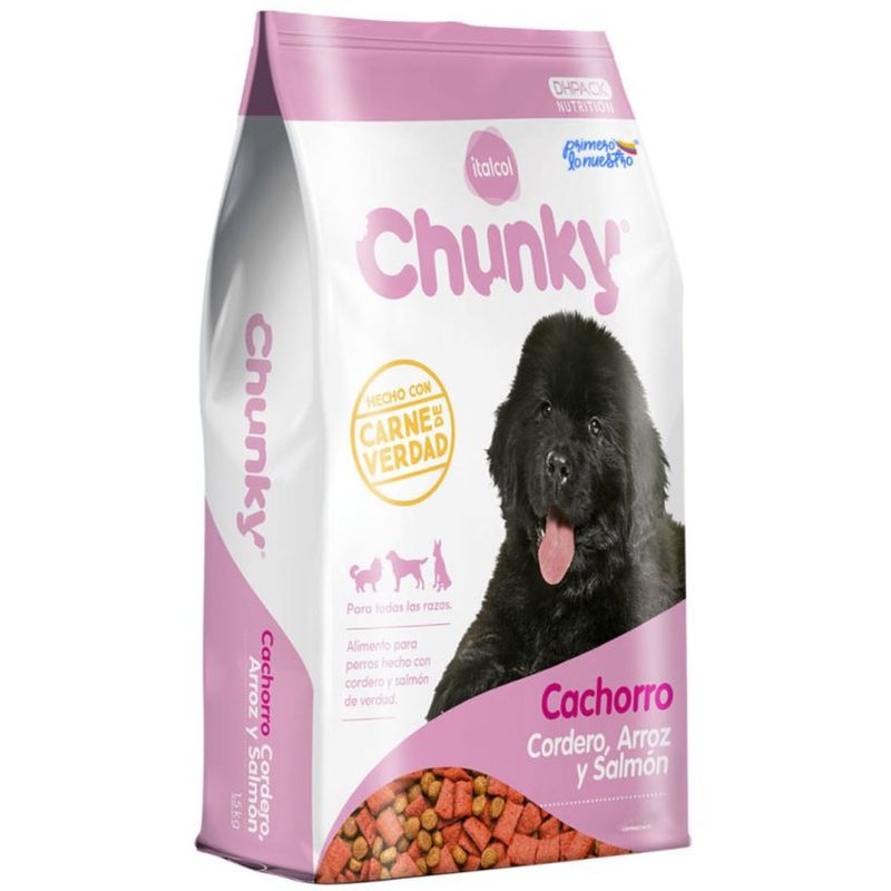 CHUNKY - Chunky Cordero Arroz Y Salmon Perros Cachorros 1.5 kg