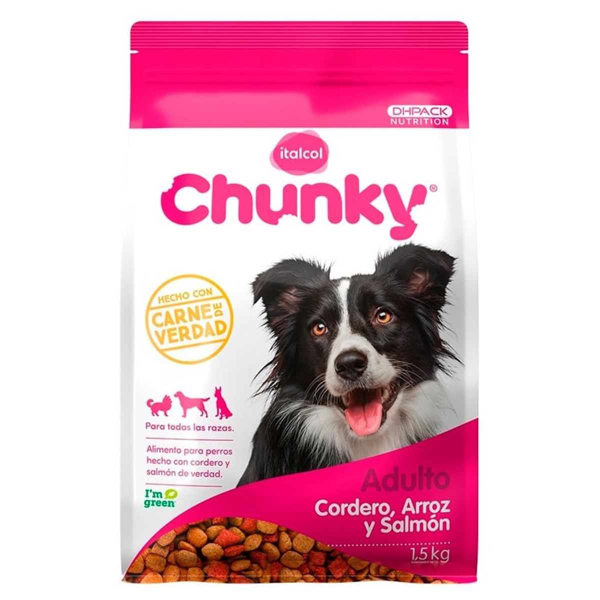 CHUNKY - Chunky Perros Adultos Cordero Arroz Y Salmon 1.5 kg
