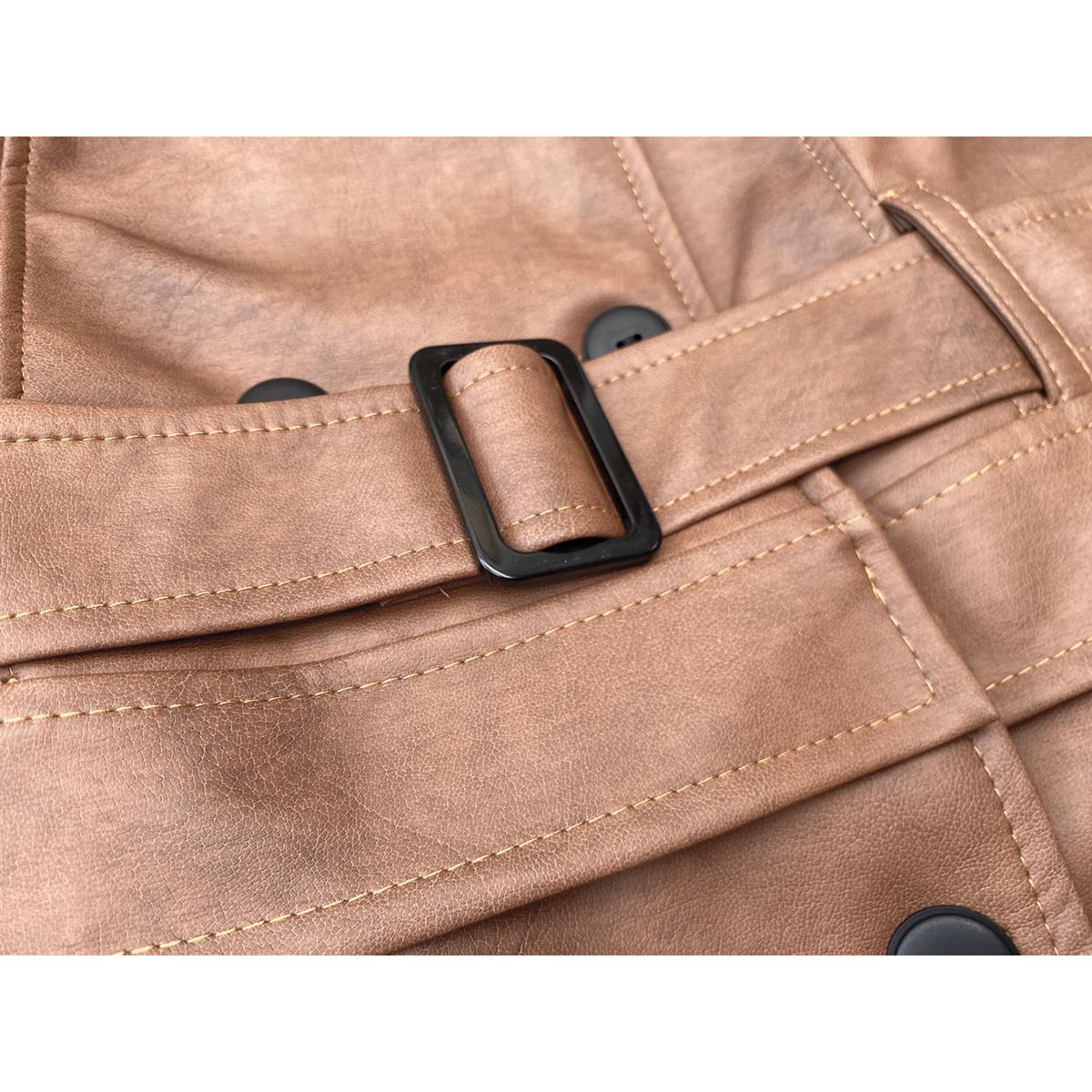 THE CLOTHING COMPANY - Gaban Chaqueta Mujer Cuero Sintético Gabardina