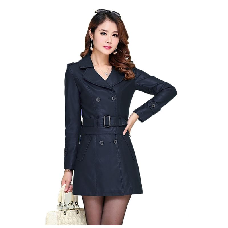 THE CLOTHING COMPANY - Gaban Chaqueta Mujer Cuero Sintético Gabardina