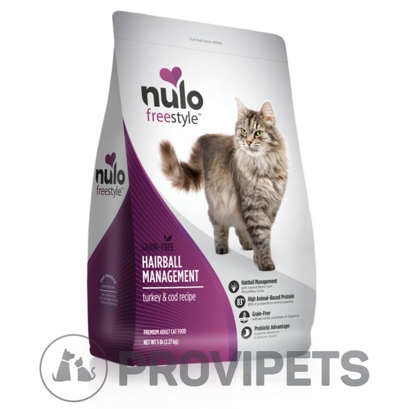 EVOLVE - Nulo Gatos Fs Grain Free Hairball Pavo Bacalao 12 Lb